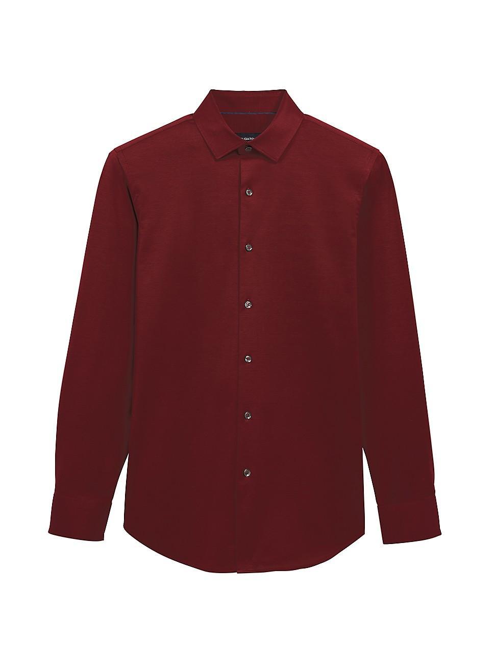 Mens OoohCotton Marbled Long-Sleeve Comfort Stretch Shirt Product Image