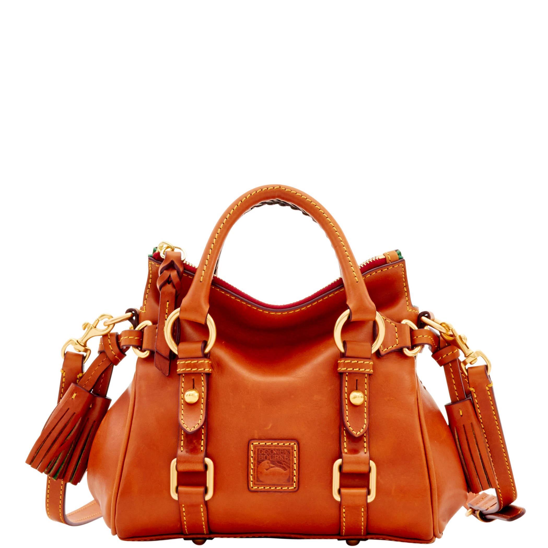 Dooney & Bourke Womens Florentine Nano Leather Satchel Bag in Black Product Image