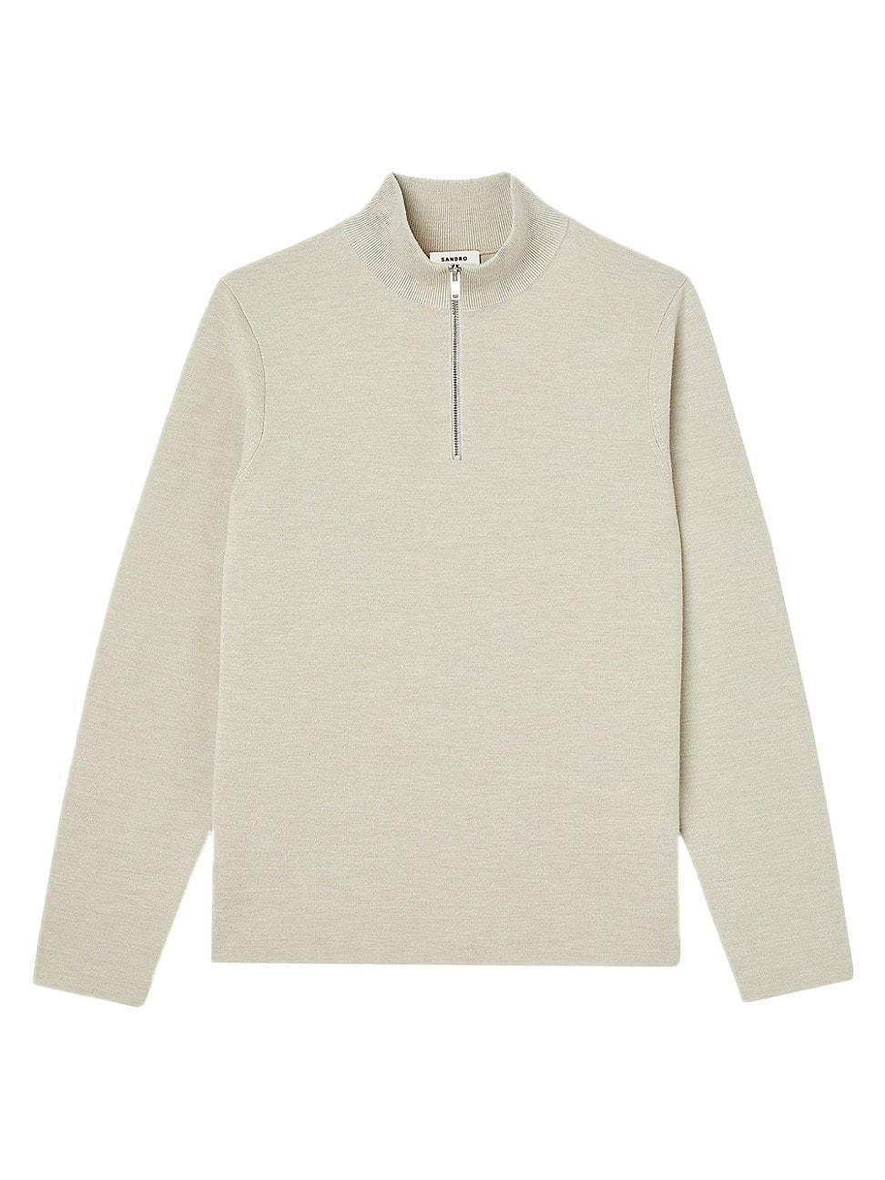 Sandro Wool Half Zip Sweater Product Image