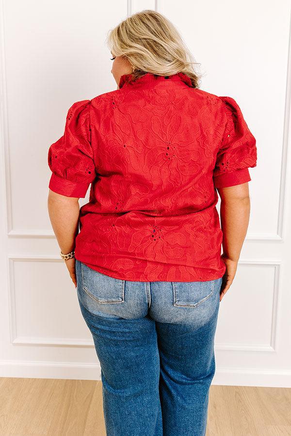 Petals And Pinot Floral Embroidered Top Curves Product Image
