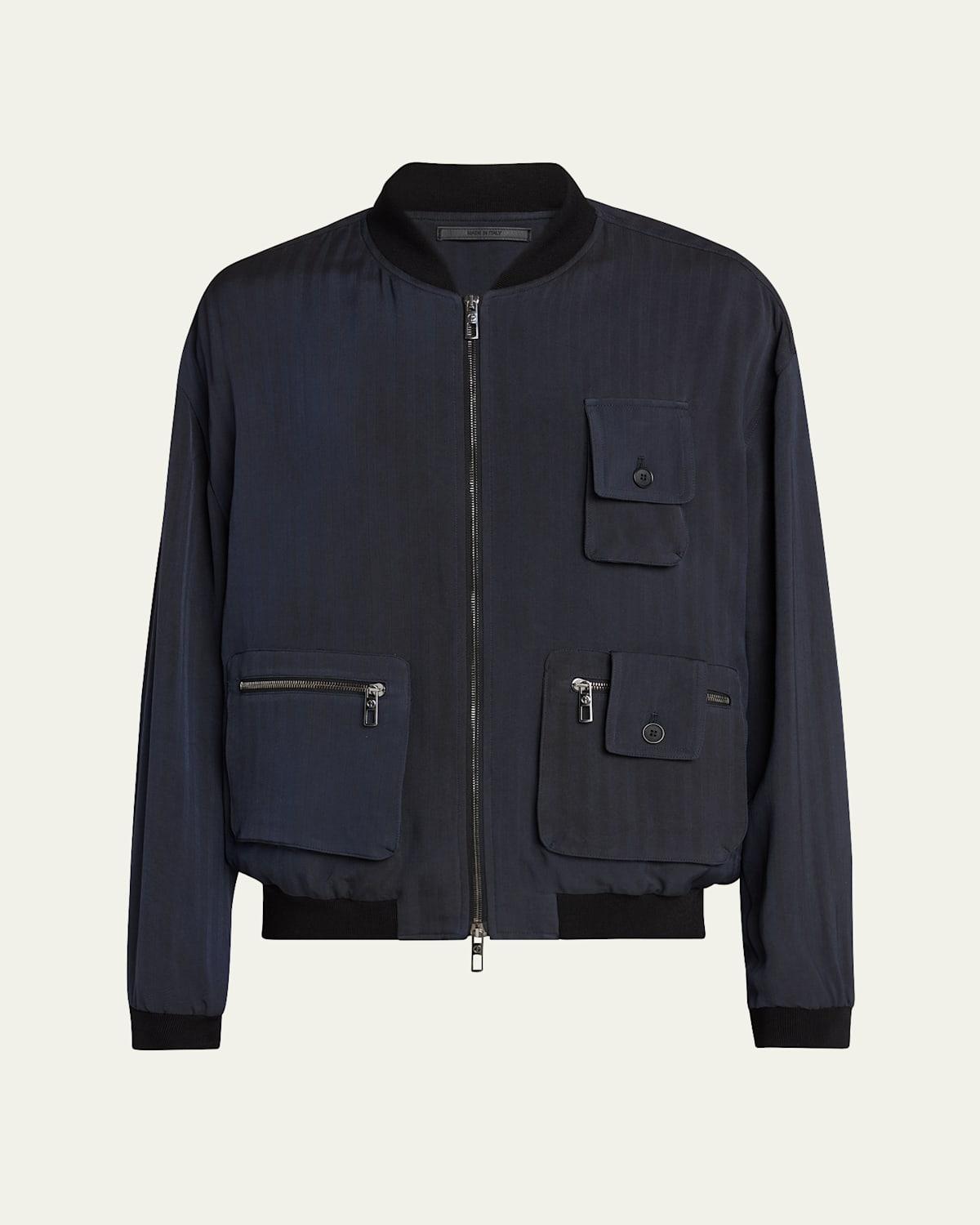 Mens Chevron Utility Bomber Jacket Product Image