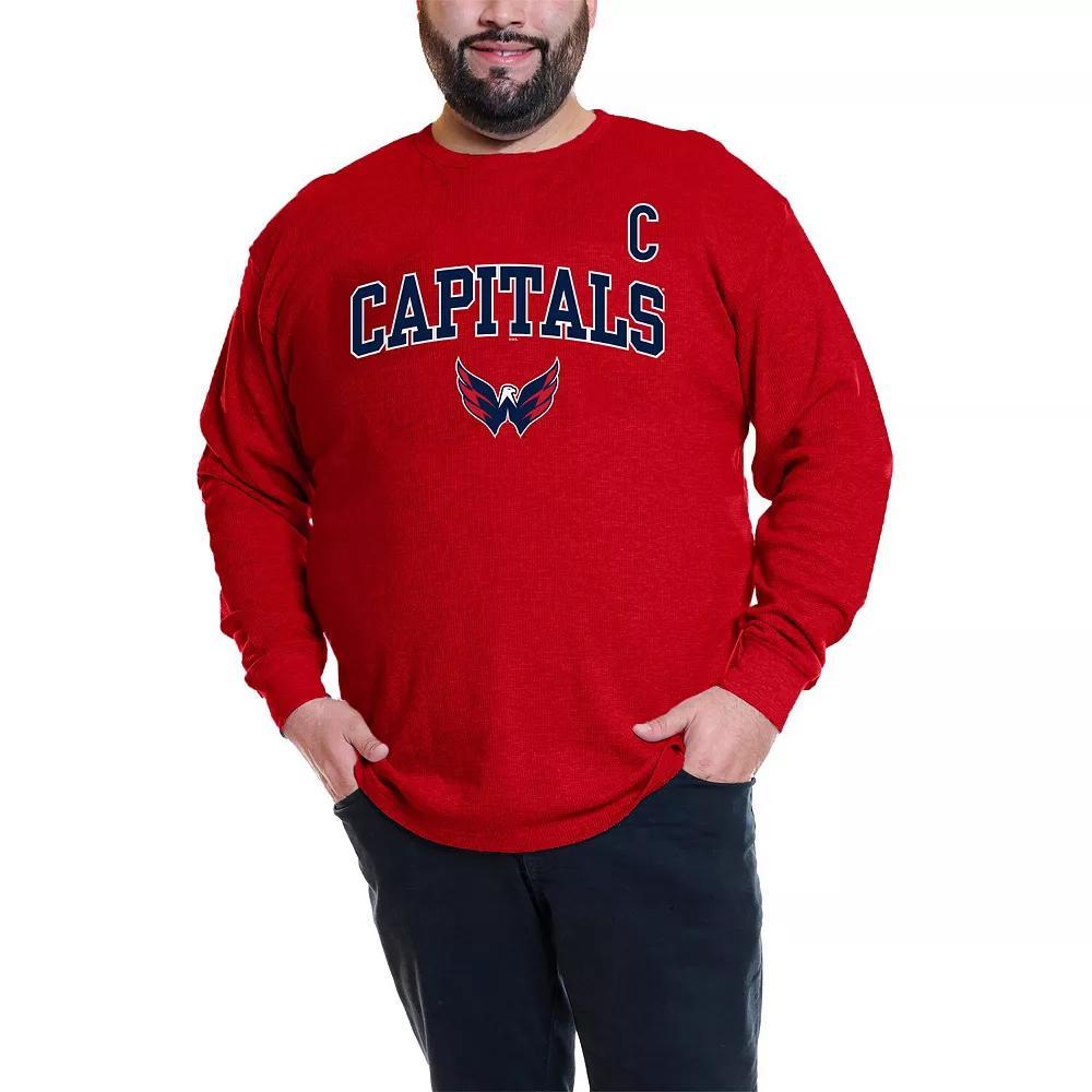 Men's Profile Alexander Ovechkin Red Washington Capitals Big & Tall Name & Number Thermal Pullover Sweatshirt, Size: 4XLT Product Image