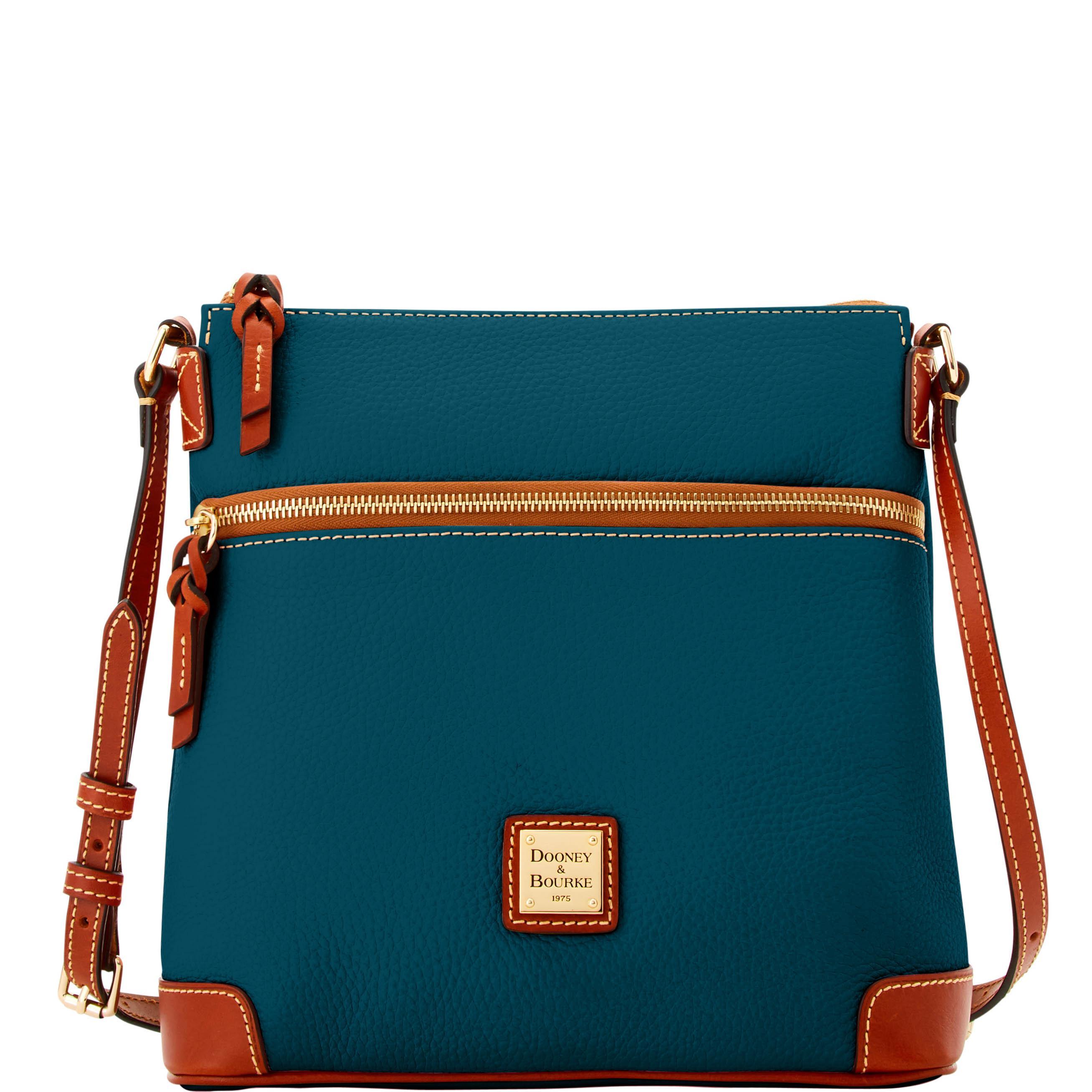 Dooney & Bourke Womens Pebble Grain Crossbody Leather Shoulder Bag in Teal Product Image