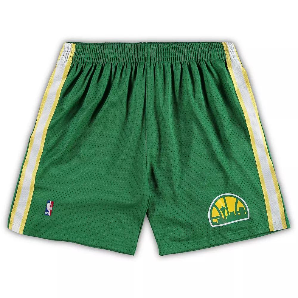 Men's Mitchell & Ness Kelly Green Seattle SuperSonics Big & Tall Hardwood Classics Team Swingman Shorts, Size: 2XB, Nba Green Product Image