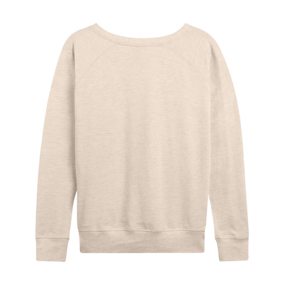Womens Peanuts Valentines Snoopy Heart French Terry Long Sleeve Tee Product Image