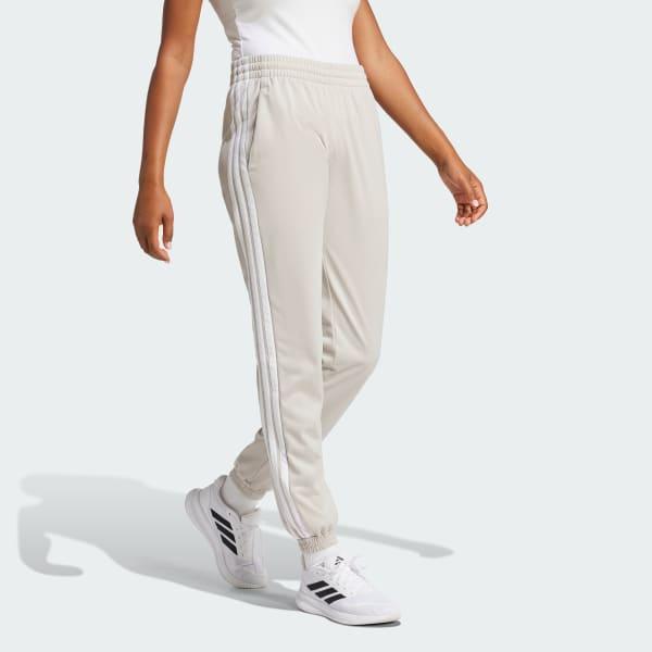 adidas Tricot 3-Stripes Track Pants Beige XS Womens Product Image