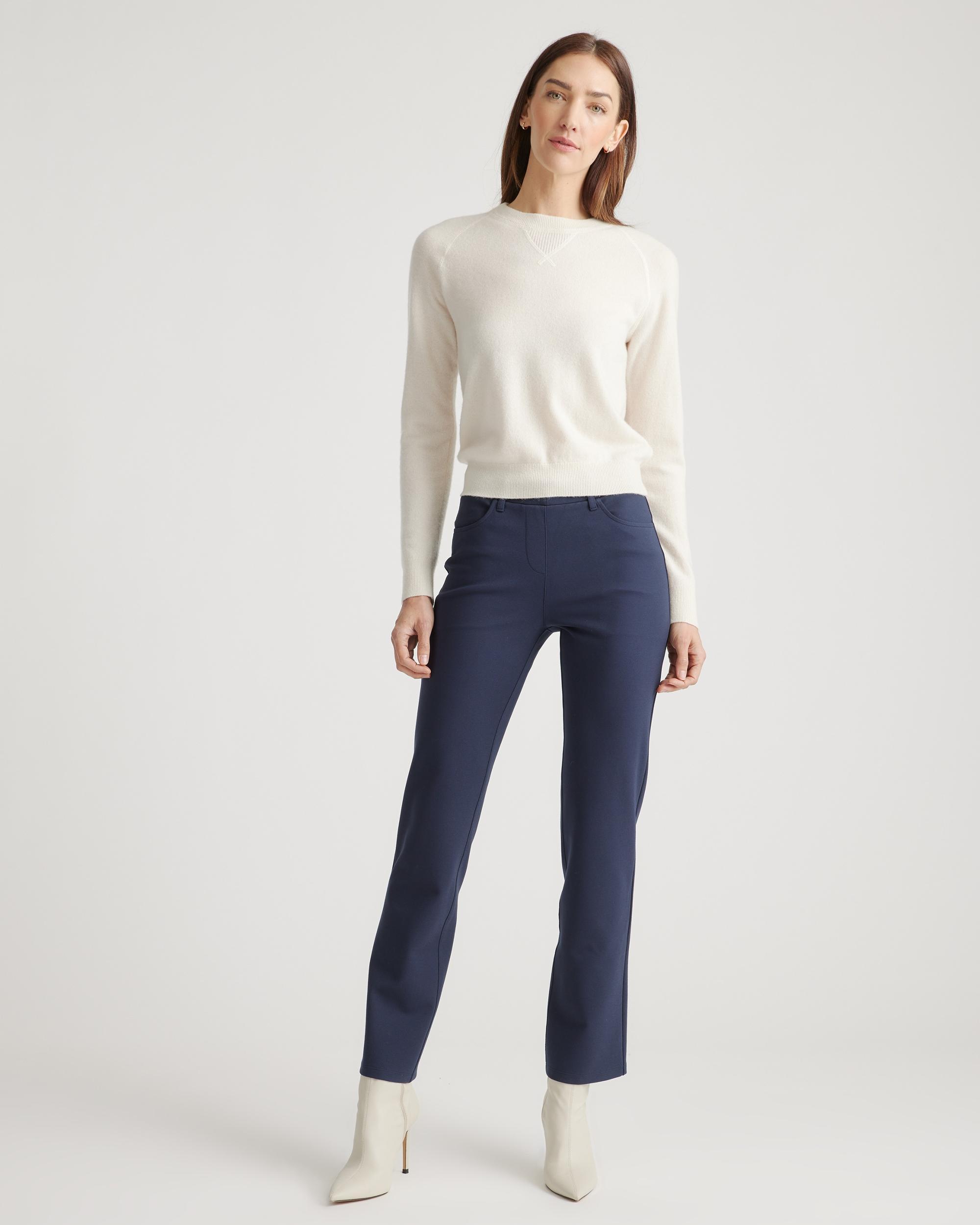 Quince | Women's Ultra-Stretch Ponte Straight Leg 4-Pocket Pants Size XL, Rayon Product Image