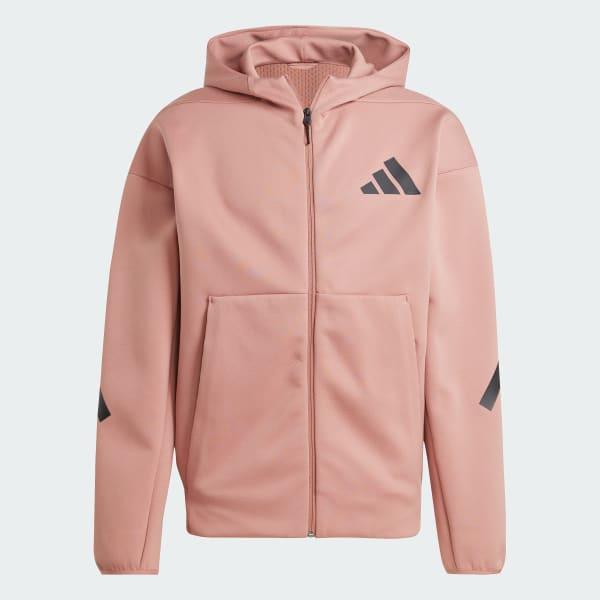 adidas Z.N.E. Full-Zip Hooded Track Jacket Black S Mens Product Image