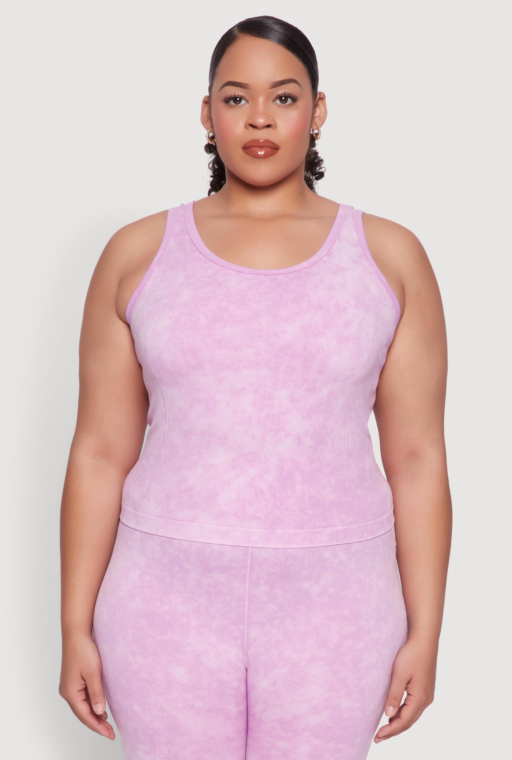 Womens Plus Size Seamless Mineral Wash Tank Top Product Image