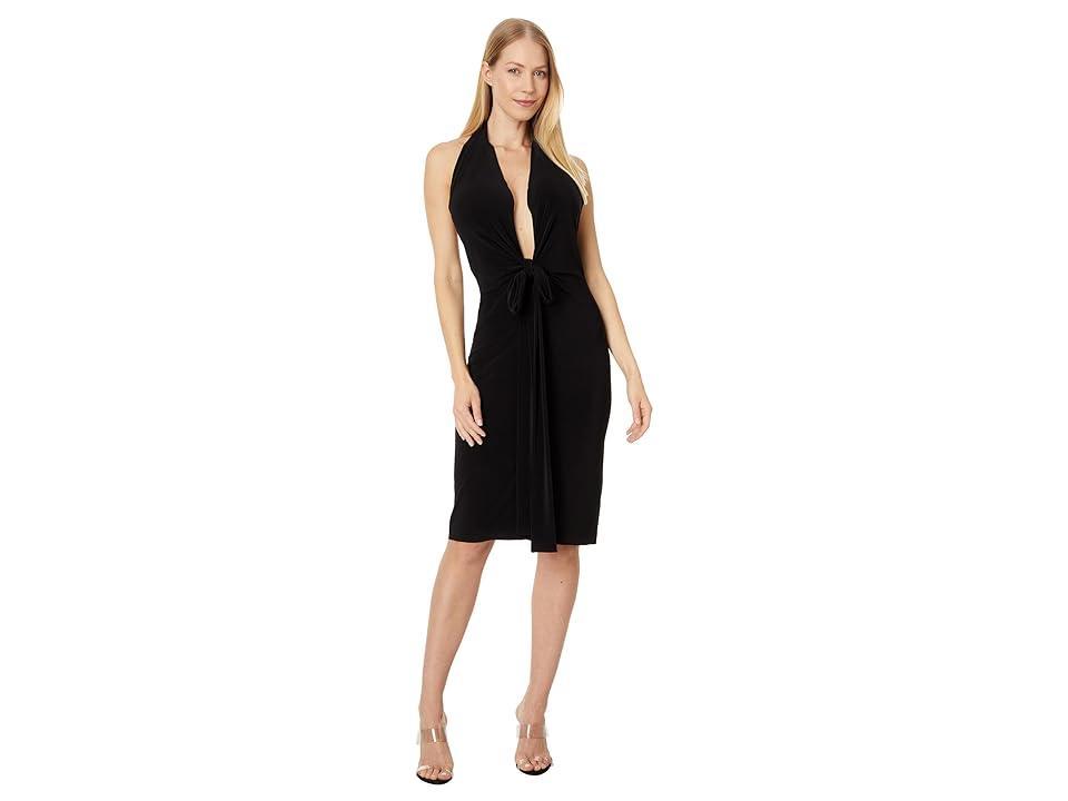 Womens Tie-Front Jersey Knee-Length Dress Product Image