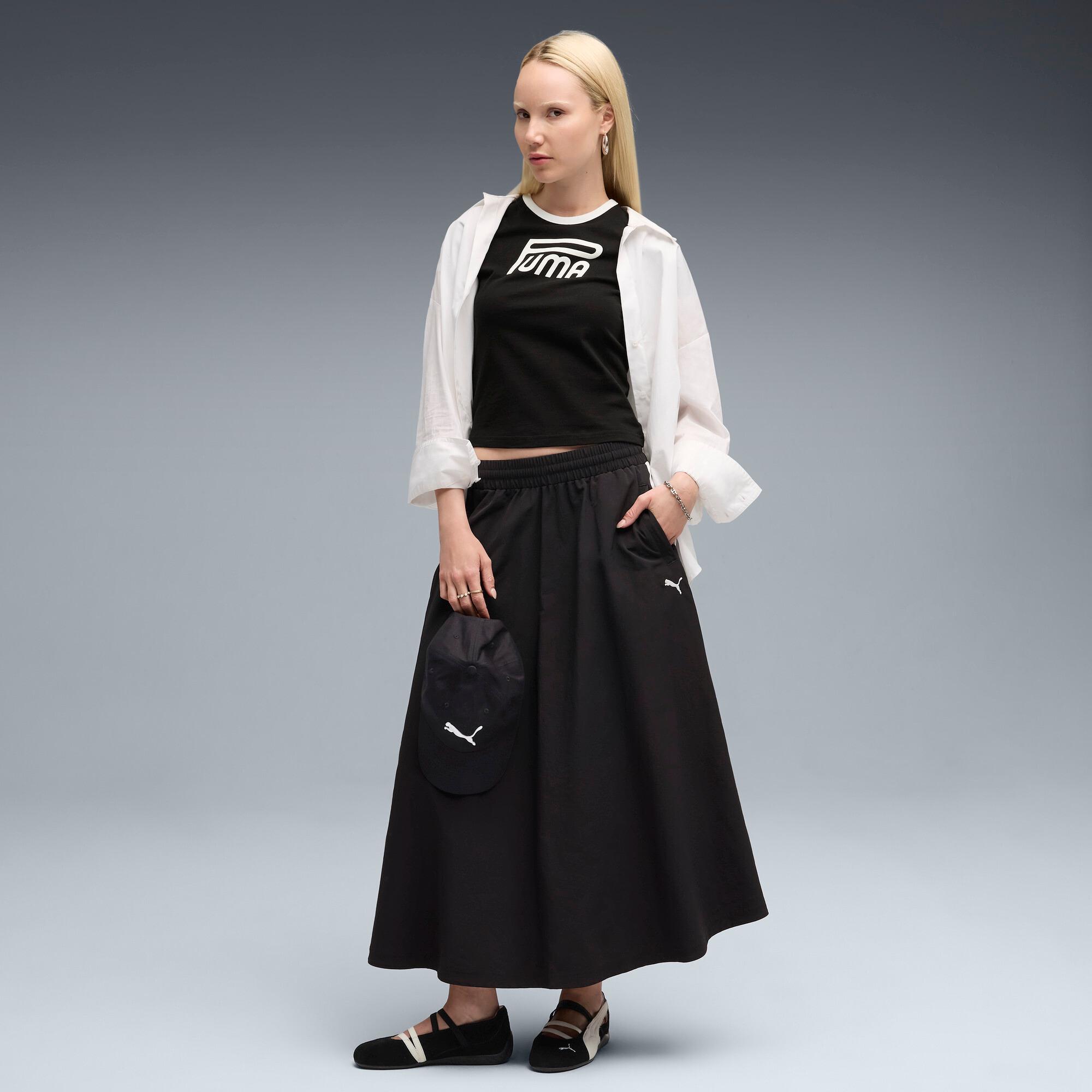 T7 Woven Midi Skirt Women Product Image