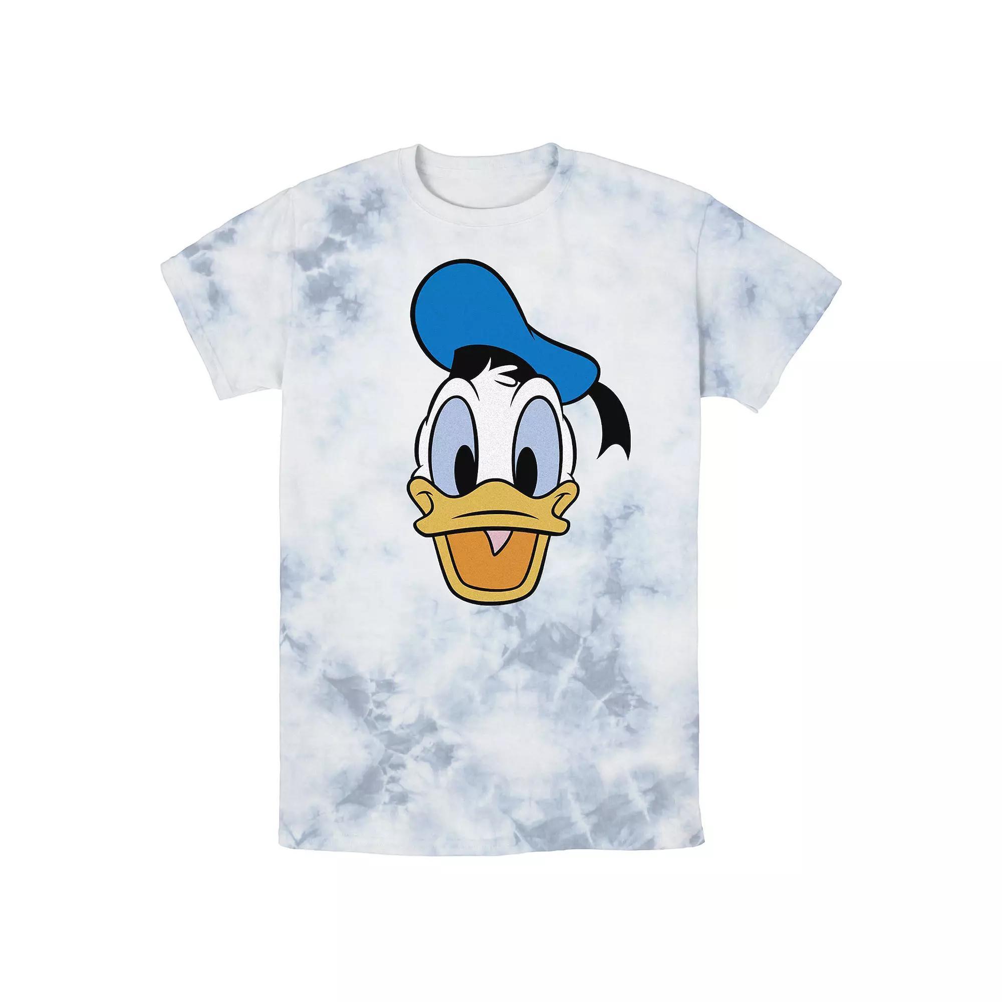 Men's Disney Mickey & Friends Donald Big Face Wash Tee, Size: XL, White Blue Product Image