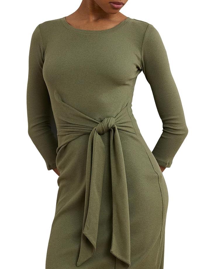 Knit Crepe Tie Waist Sheath Dress Product Image