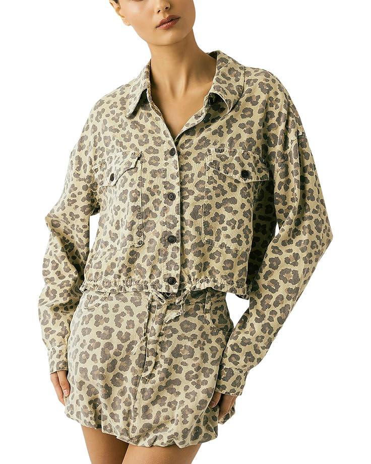 Women's Blank NYC Wild Short Lightweight Leopard Shirt Jacket Product Image