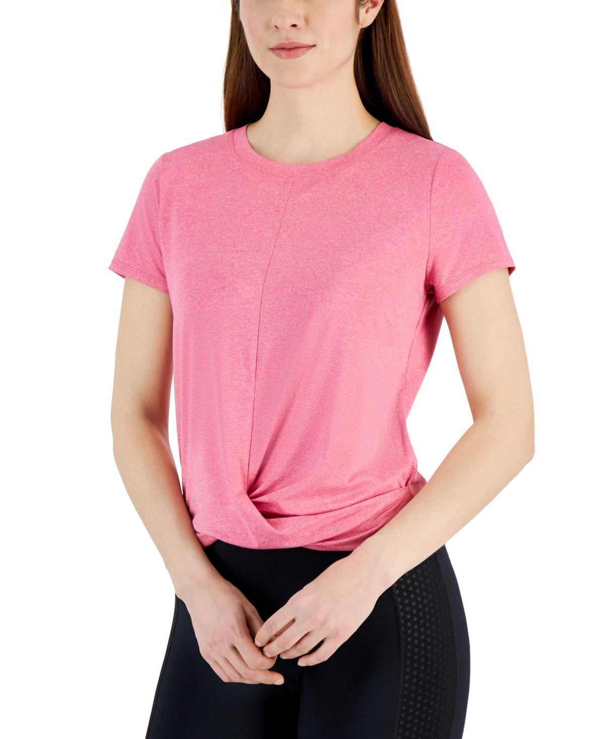 Id Ideology Womens Twist-Front Performance T-Shirt, Created for Macys Product Image