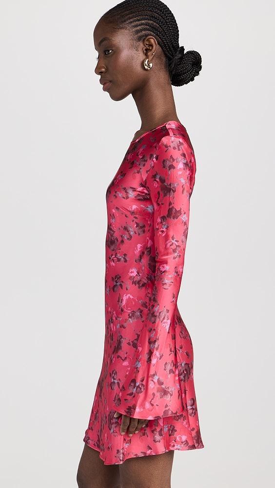 GANNI Printed Satin Mini Dress | Shopbop Product Image