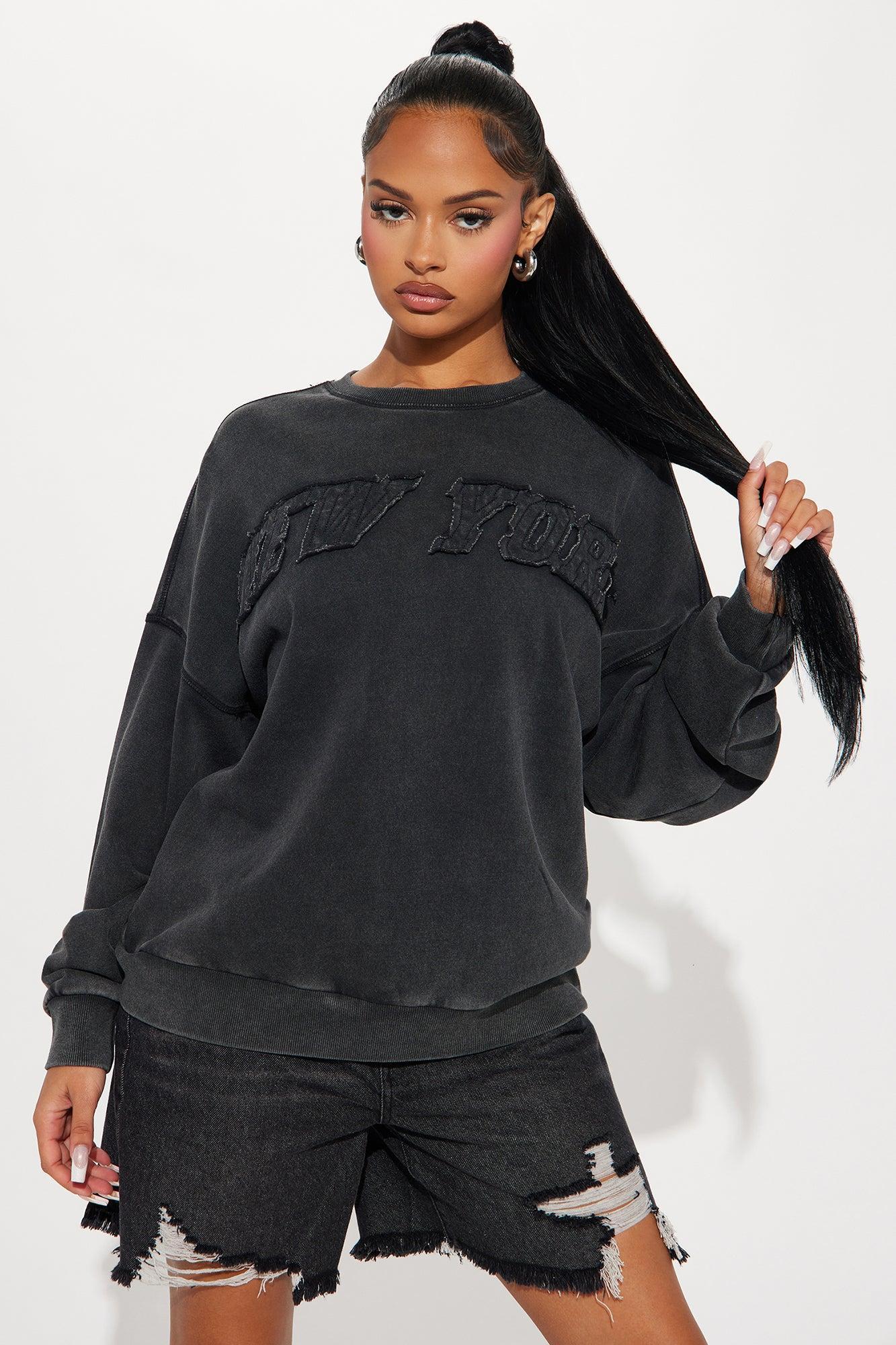 Hustle Jungle New York Washed Sweatshirt - Black Wash Product Image