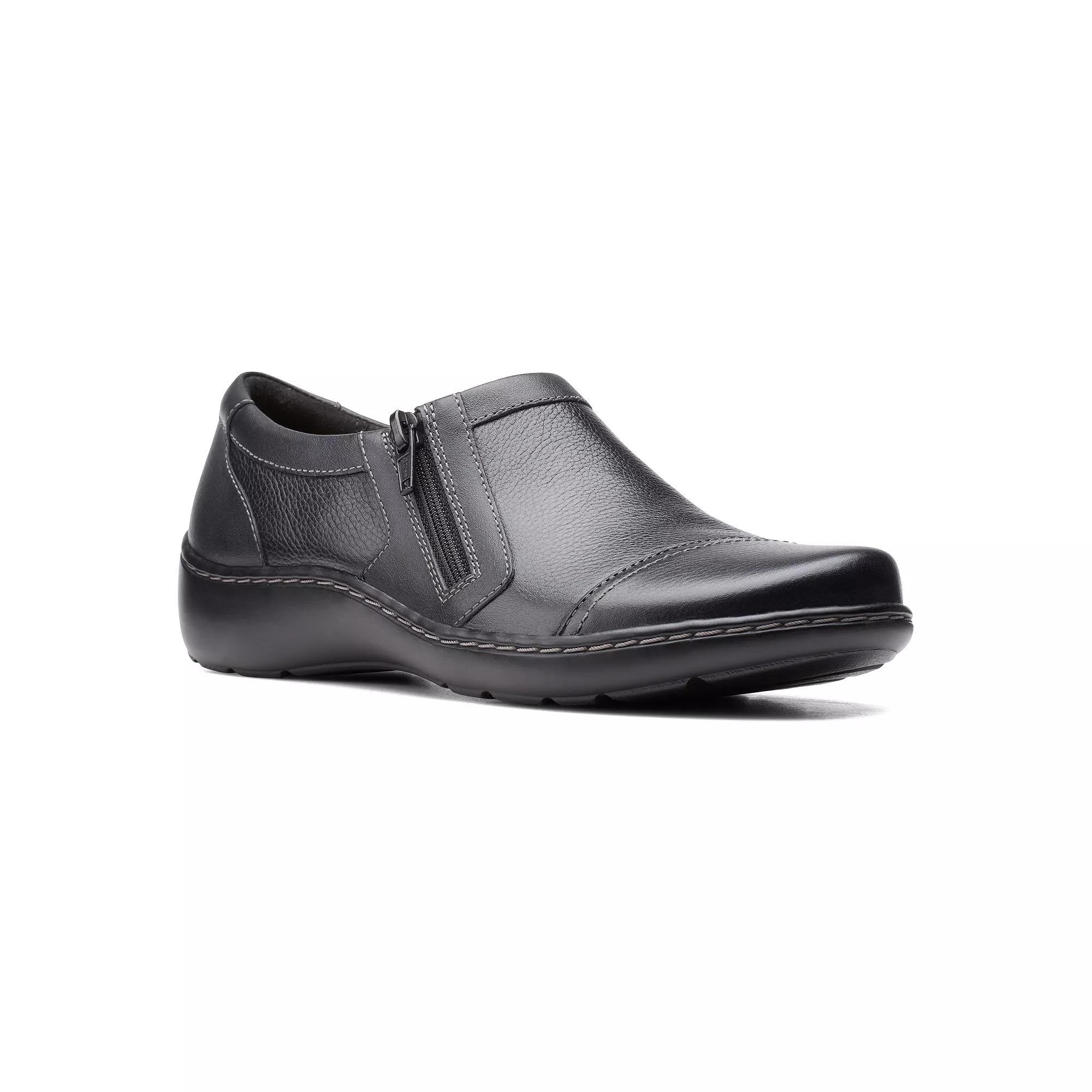 Clarks® Cora Giny Women's Loafers, Size: 6 Wide, Black Product Image