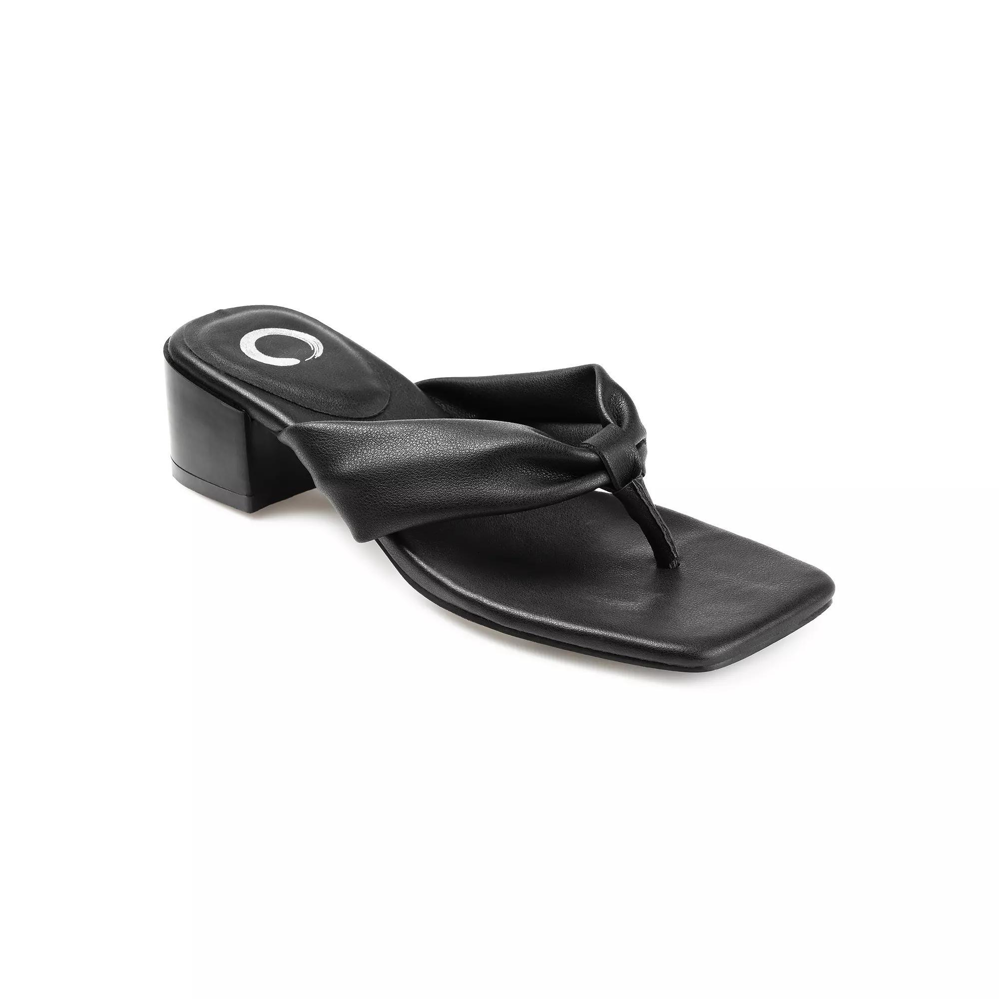 Journee Seelah Womens Heeled Thong Sandals Ivory Product Image