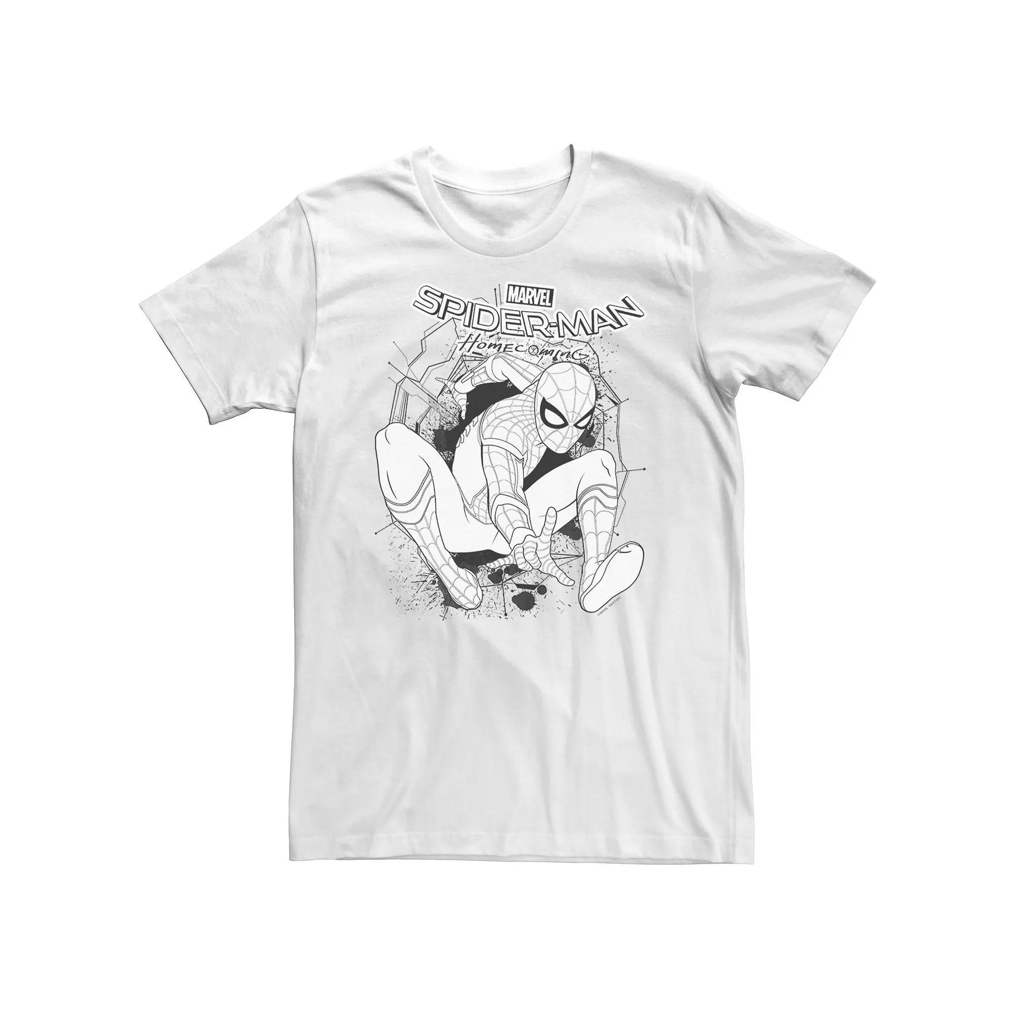 Big & Tall Marvel Spider-Man Homecoming Web-Out Graphic Tee, Men's, Size: 3XL, White Product Image