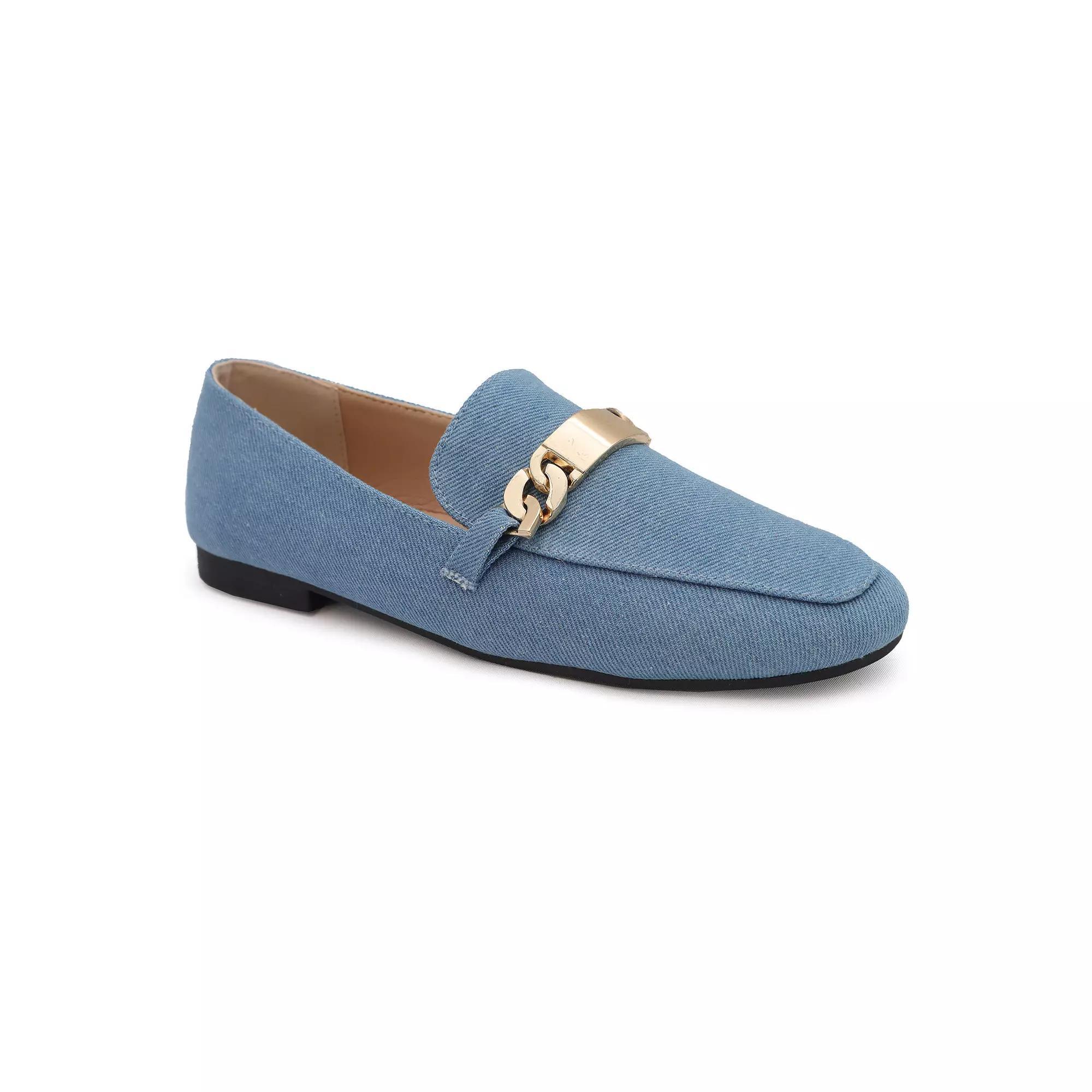 Yoki Edline-36 Women's Dress Loafers, Size: 7.5, Blue Product Image