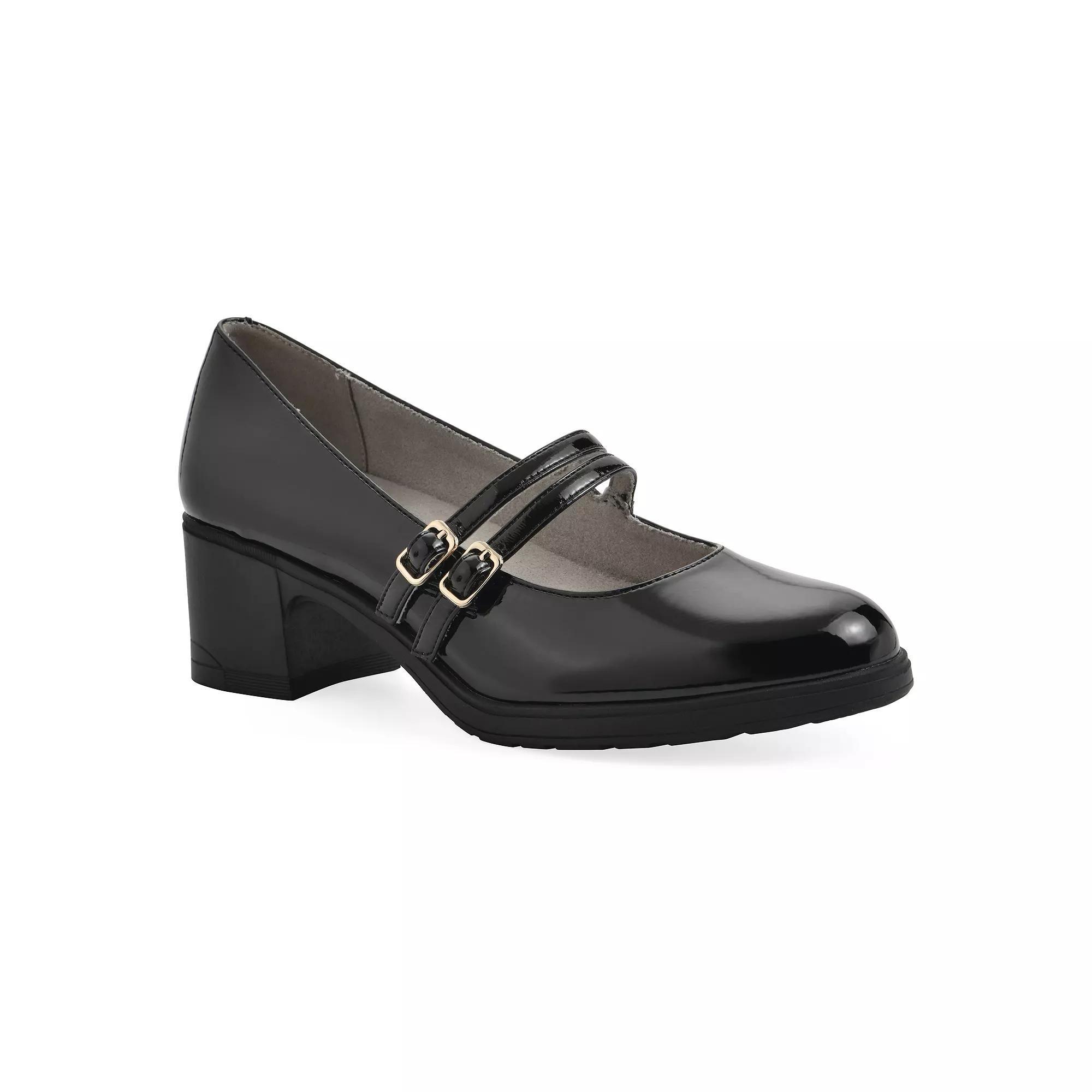 Cliffs by White Mountain Hunta Women's Mary Jane Pumps, Size: 6.5, Black Patent Product Image
