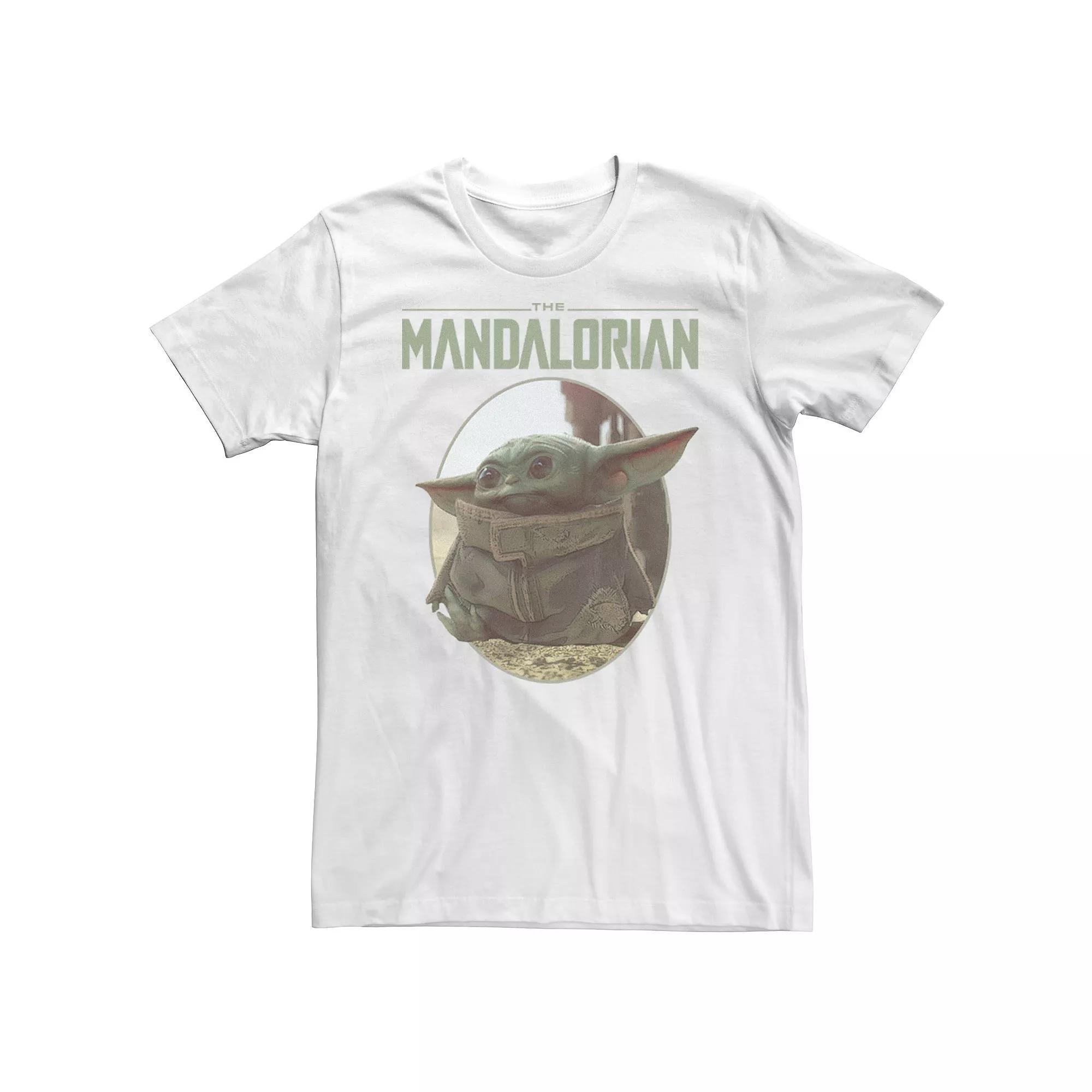 Men's Star Wars The Mandalorian The Child Circle Portrait Tee, Size: XXL, Athletic Grey Product Image