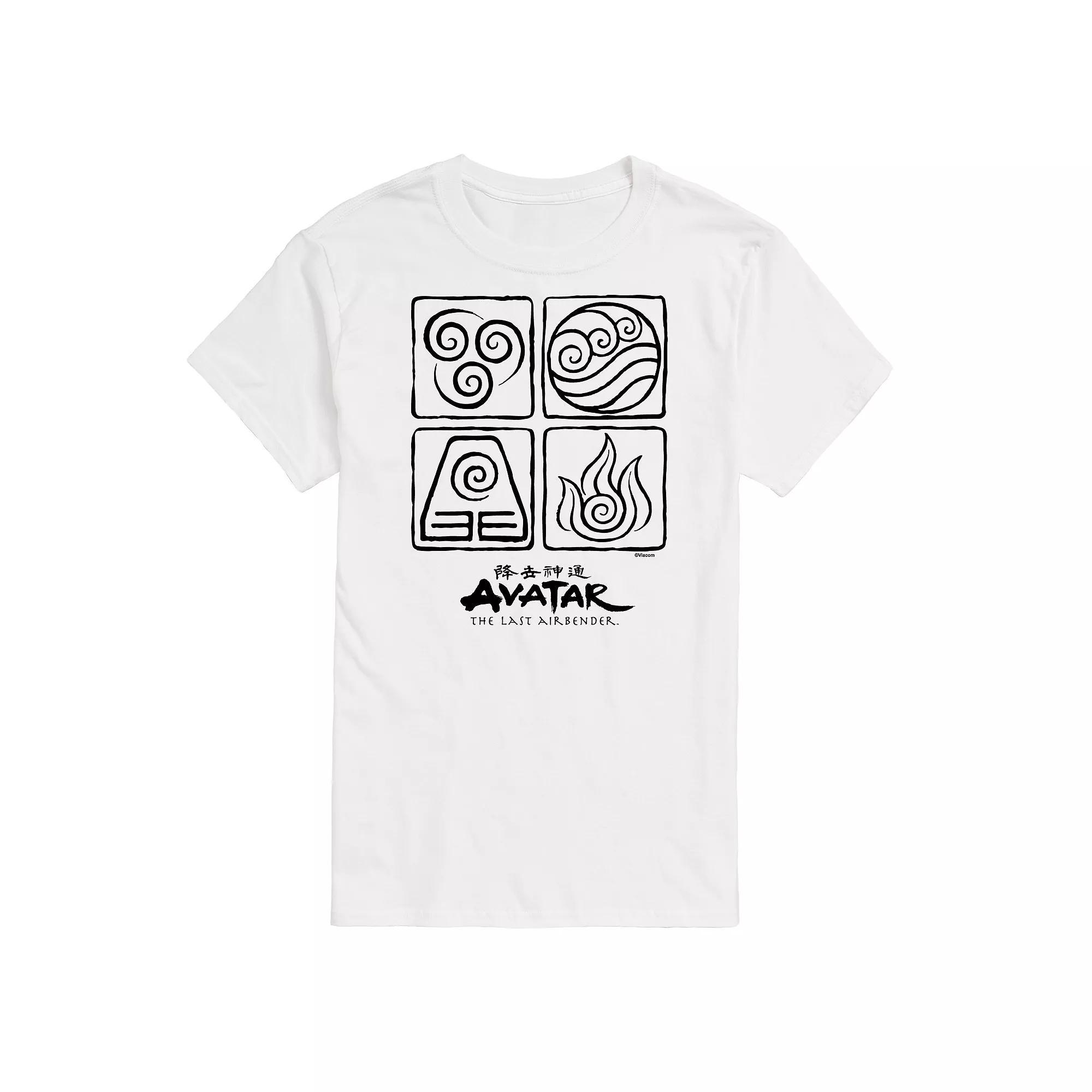 Big & Tall Avatar The Last Airbender Four Elements Graphic Tee, Mens Product Image