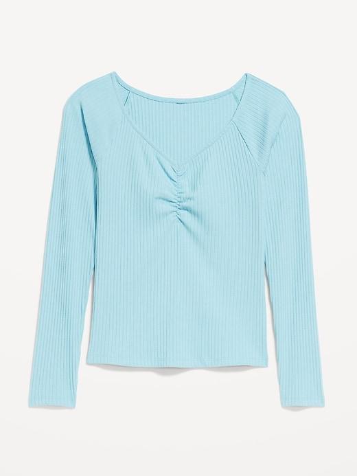Cinched Rib-Knit Top Product Image