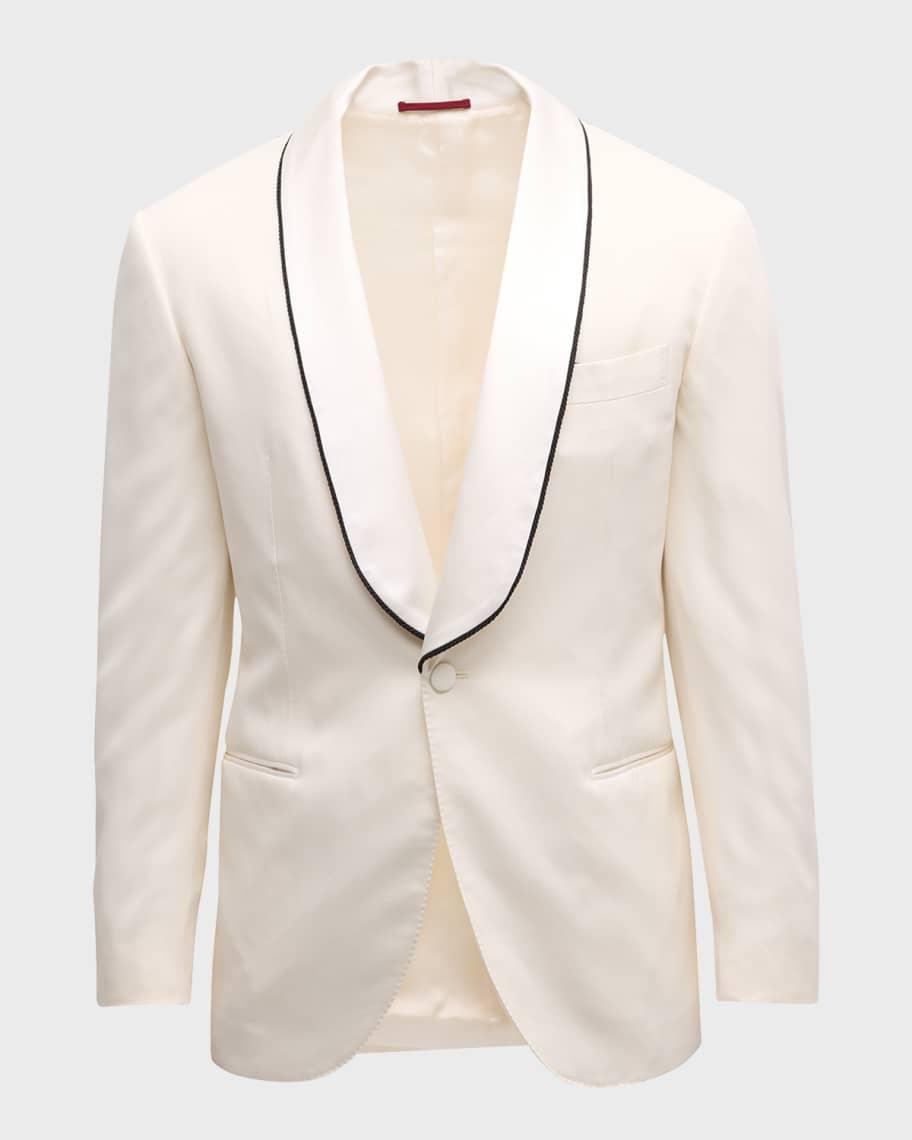 Men's Rope Shawl-Collar Single-Breasted Dinner Jacket Product Image