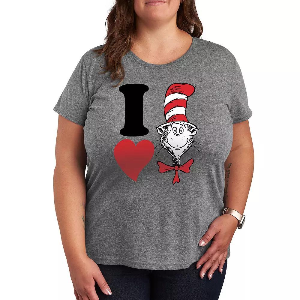 Plus Size Dr. Seuss I Love Cat In The Hat Graphic Tee, Womens Product Image