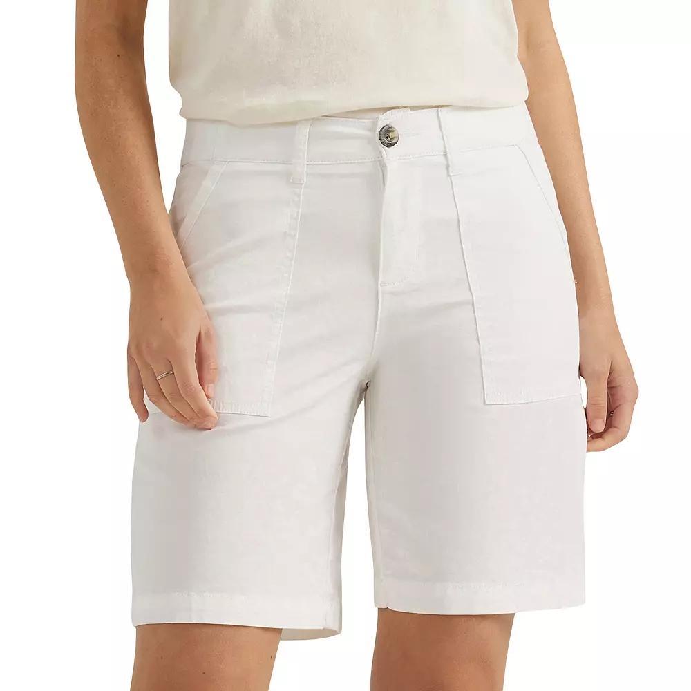 Women's Lee® Ultra Lux Comfort Flex to Go Utility Bermuda Shorts, Size: 10, White Product Image