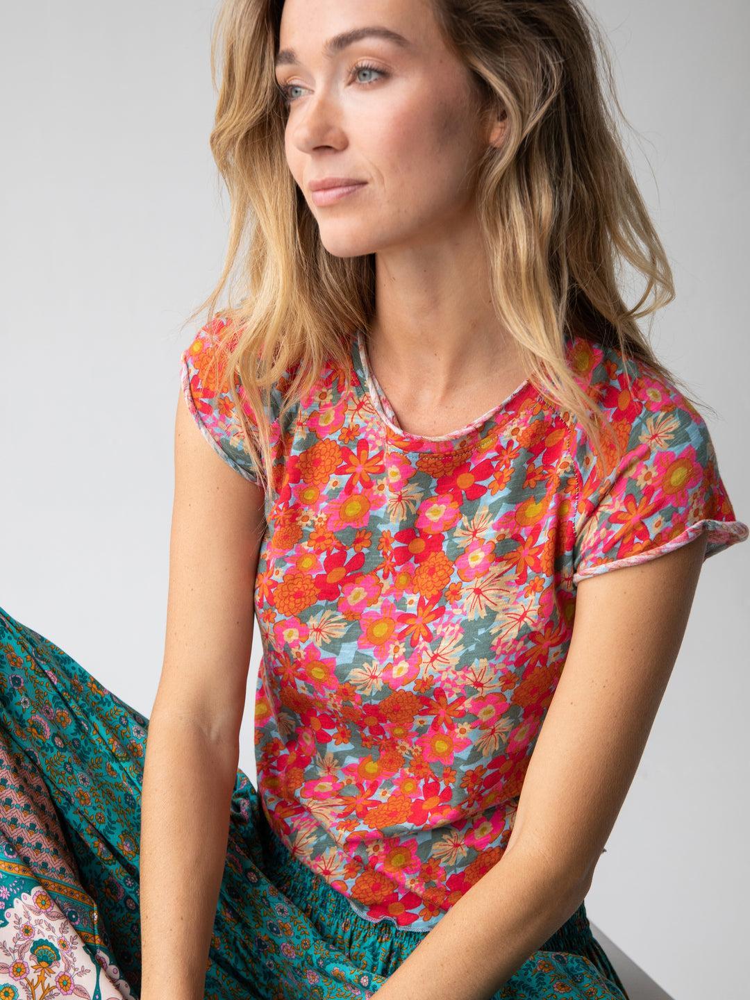 Lily Cotton Short Sleeve Tee Shirt Product Image