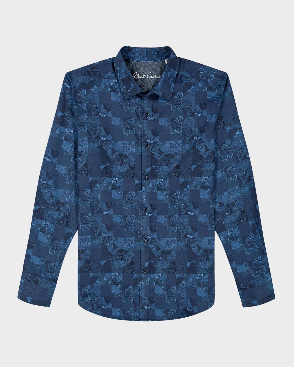 Mens Tourneau Paisley Stretch-Cotton Shirt Product Image