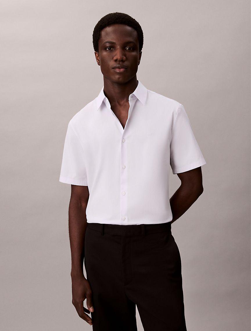 Cotton Stretch Slim Button-Down Shirt Product Image