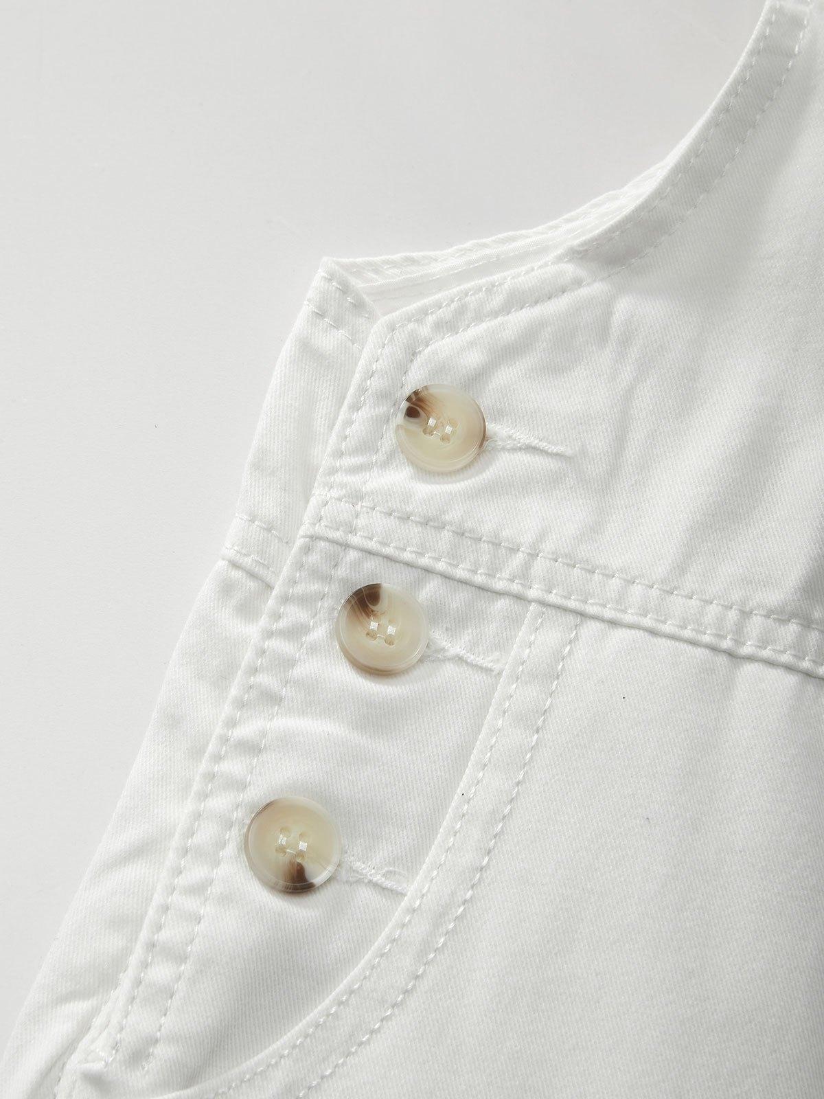 Classic Straight Leg Denim Overalls Product Image