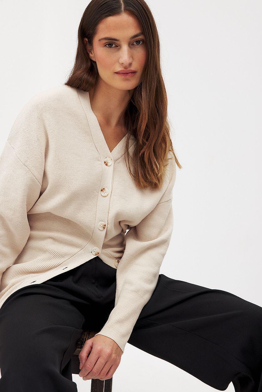 Marked Waist Knitted Cardigan Product Image
