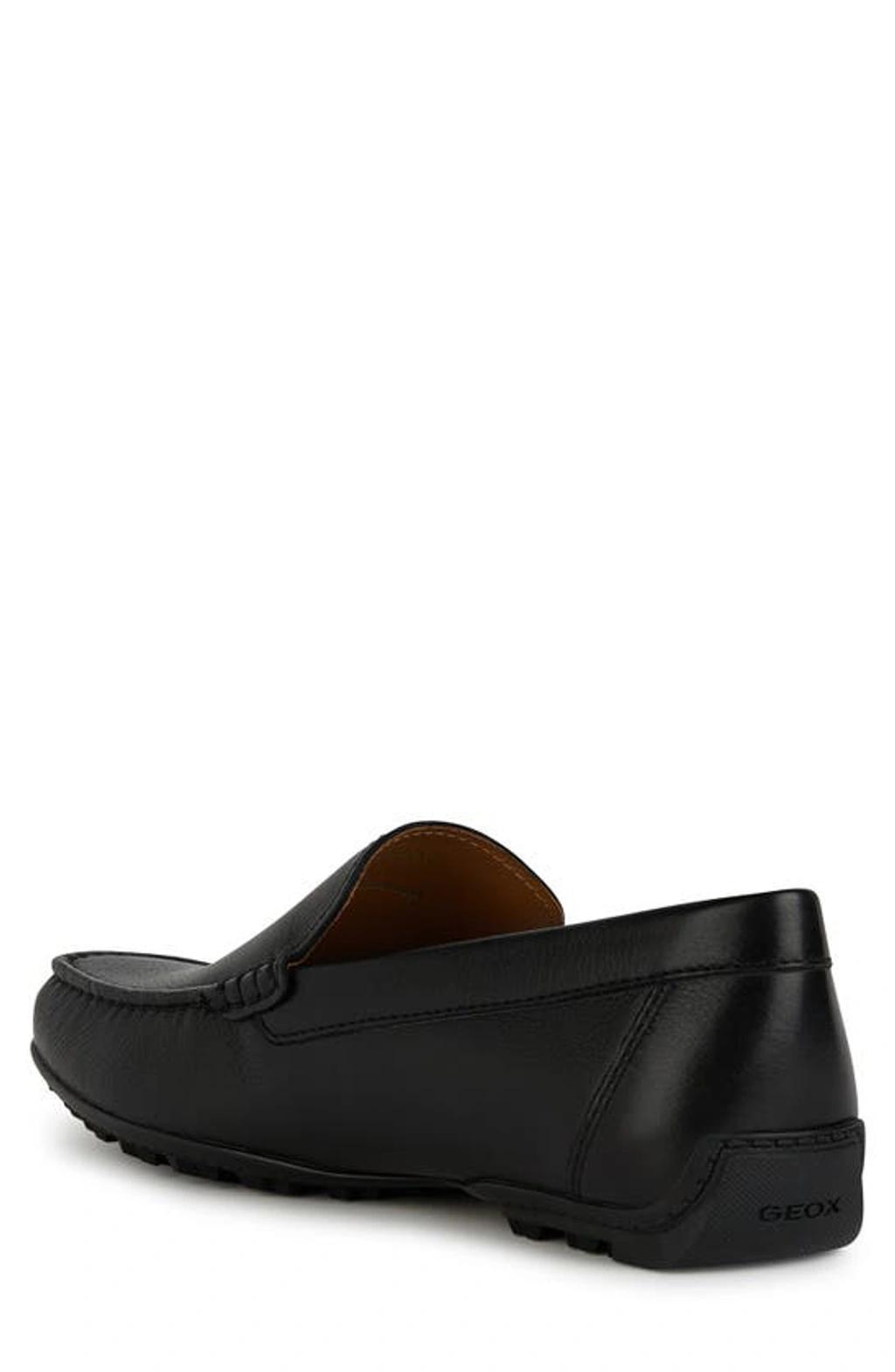 GEOX Man Loafers Navy Size 8.5 Leather In Black Product Image