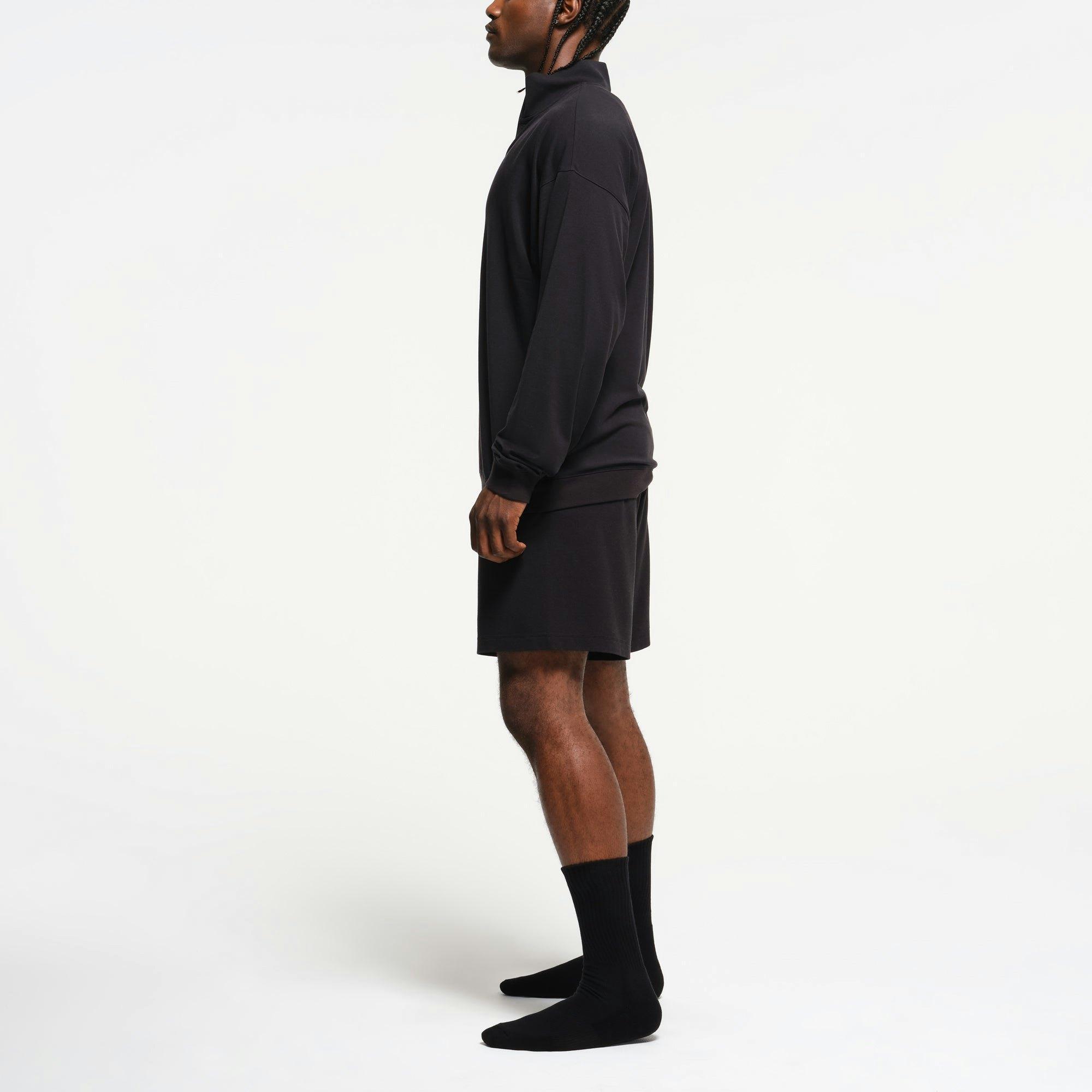 JERSEY LOUNGE MENS RELAXED QUARTER ZIP PULLOVER | OBSIDIAN Product Image