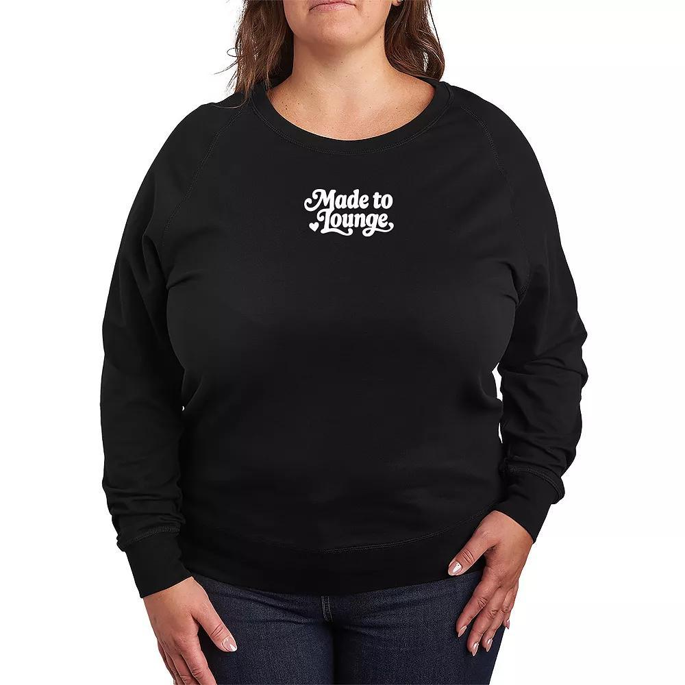 Plus Size Made To Lounge French Terry Long Sleeve Tee, Womens Product Image