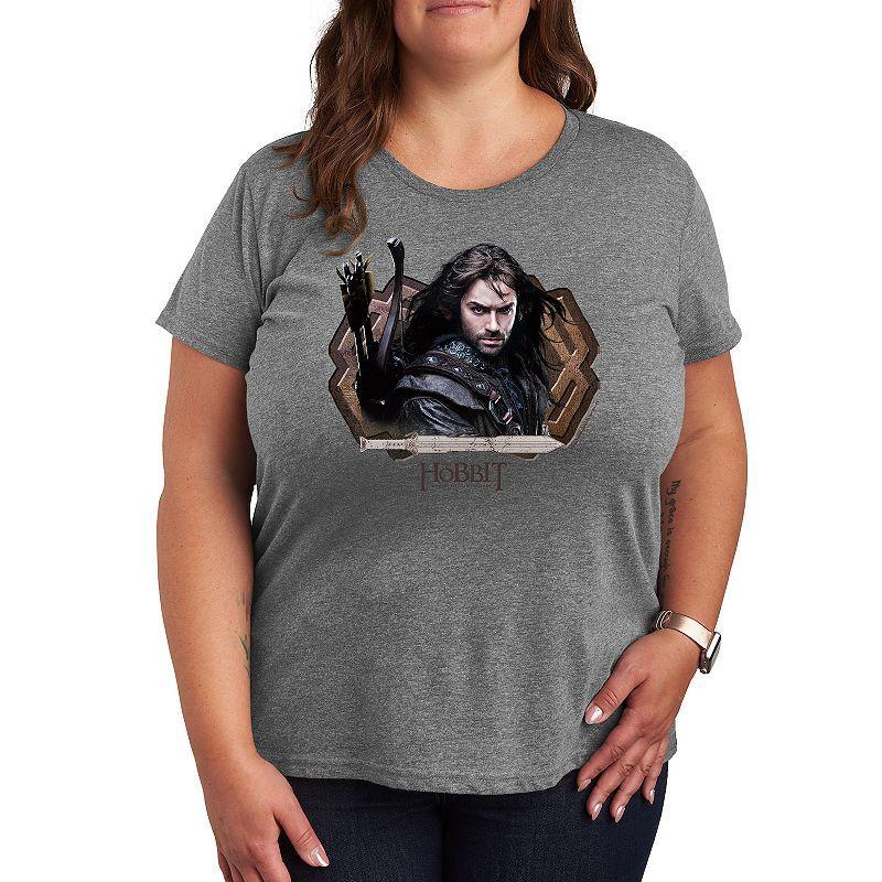 Plus The Hobbit Kili The Hobbit Graphic Tee, Womens Grey Gray Product Image