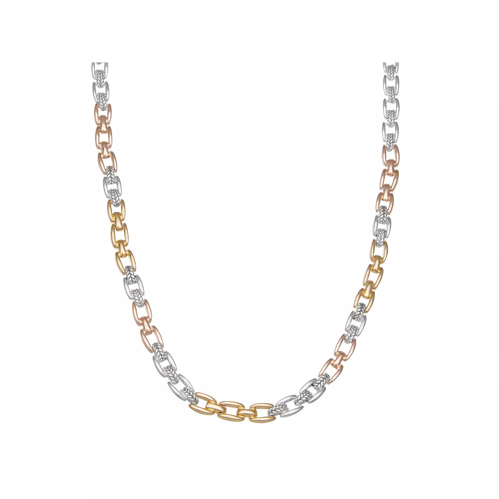 Napier Tri-Tone Bonds Collar Necklace, Women's Product Image