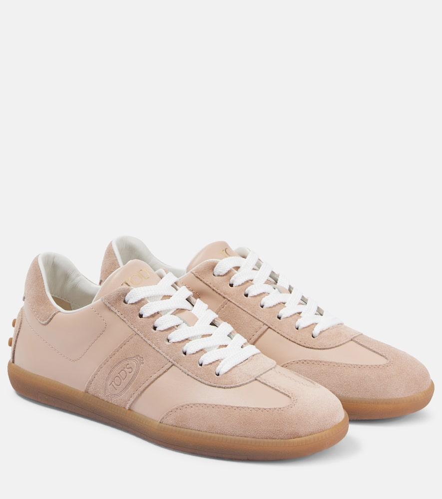 TOD'S Lace-up Low-cut Casual Shoes In Pink Product Image