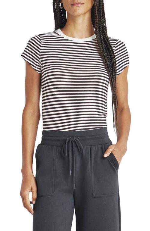 Splendid Candice Short Sleeve Crew Stripe) Women's Clothing Product Image