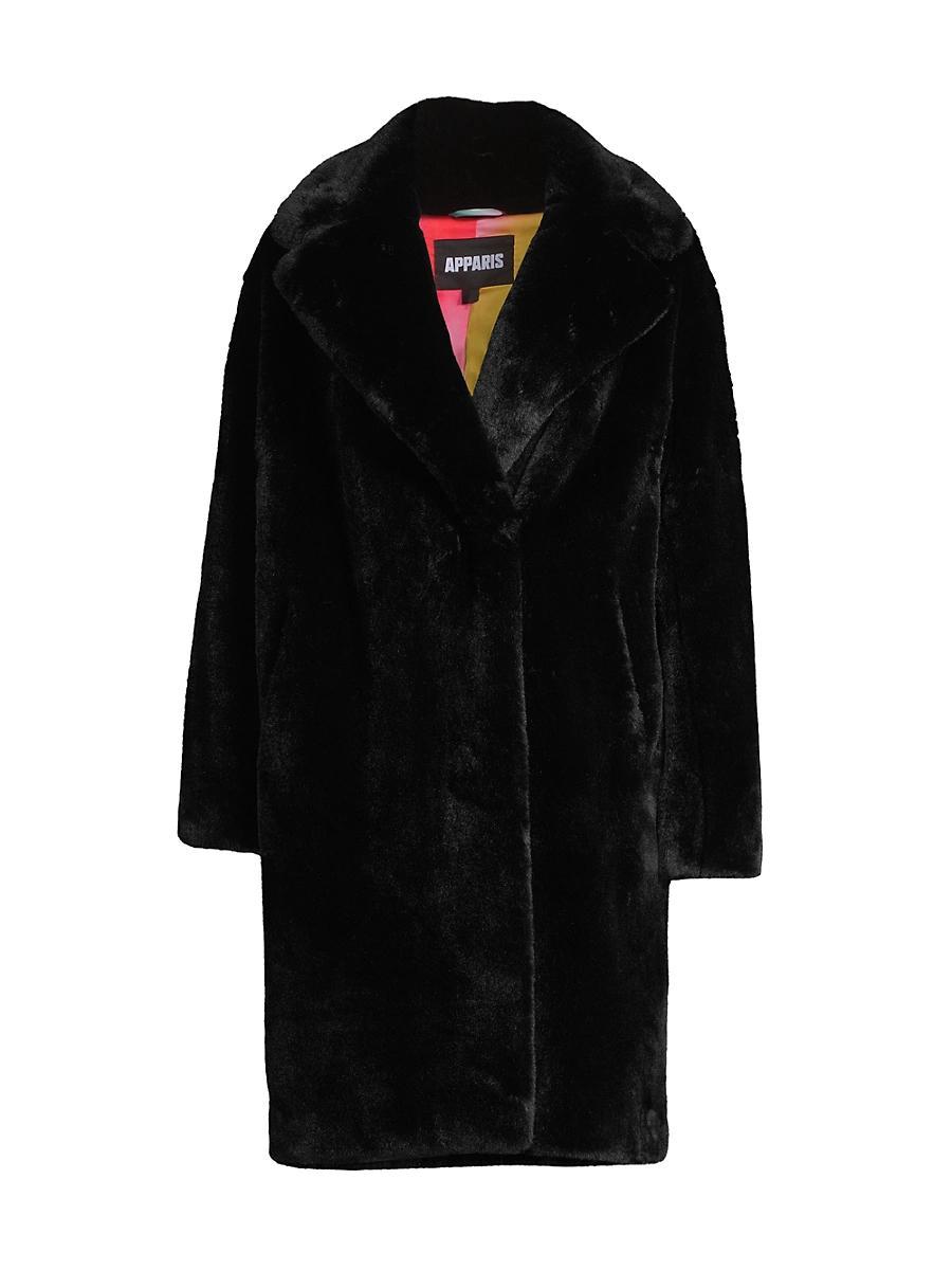 Womens Stella Plant-Based Faux-Fur Coat Product Image
