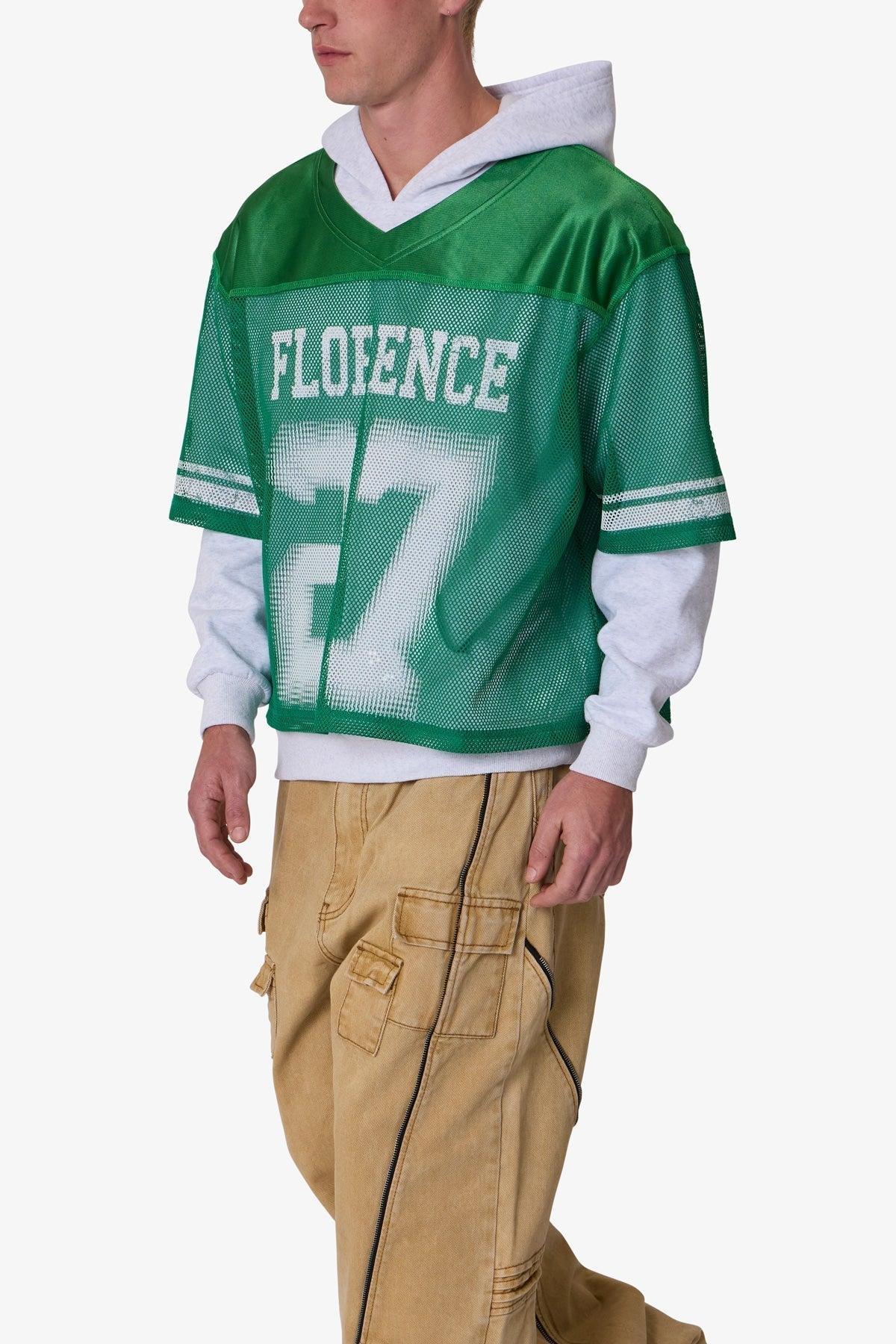 Layered Jersey Hoodie - Green Product Image