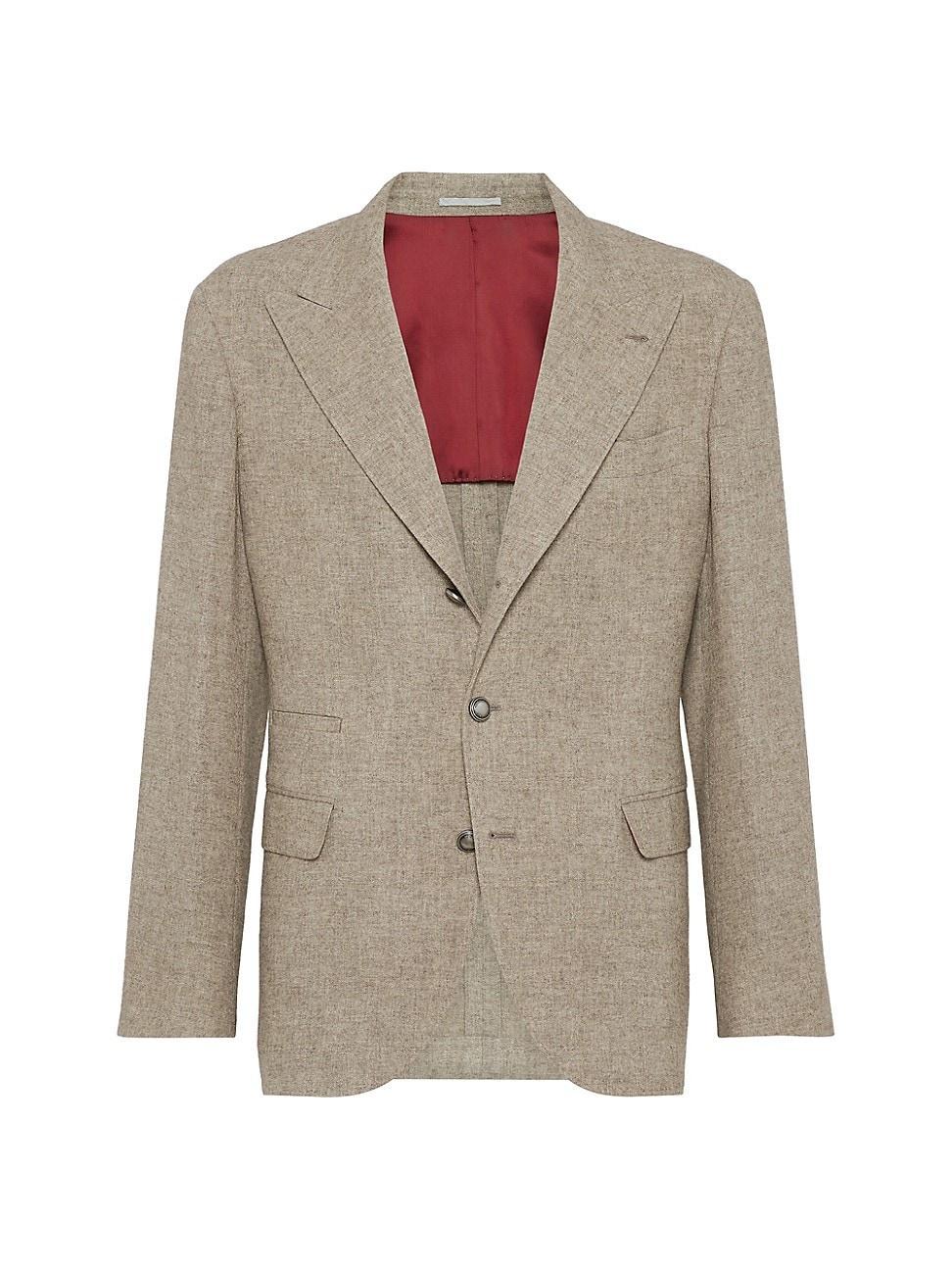 Mens Yak Deconstructed Blazer with Large Peak Lapels Product Image