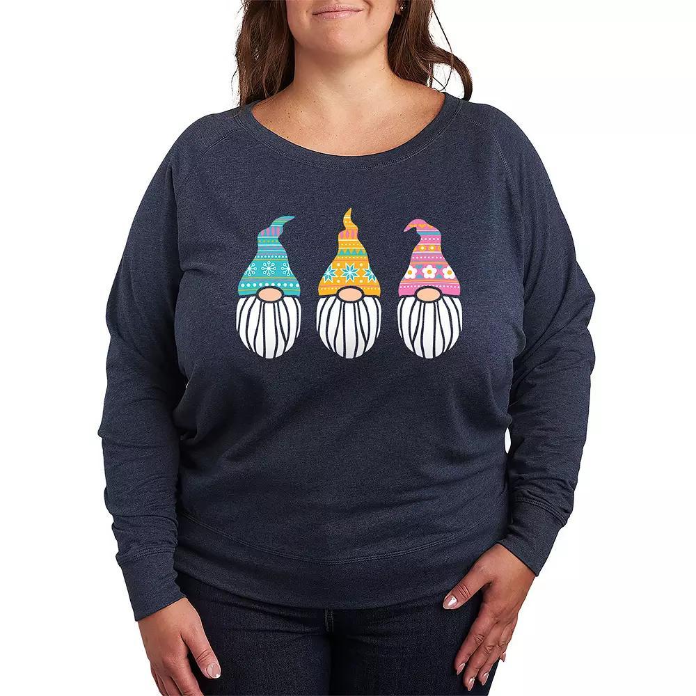 Plus Size Chucky Relationship Goals French Terry Long Sleeve Tee, Womens Heather Grey Product Image