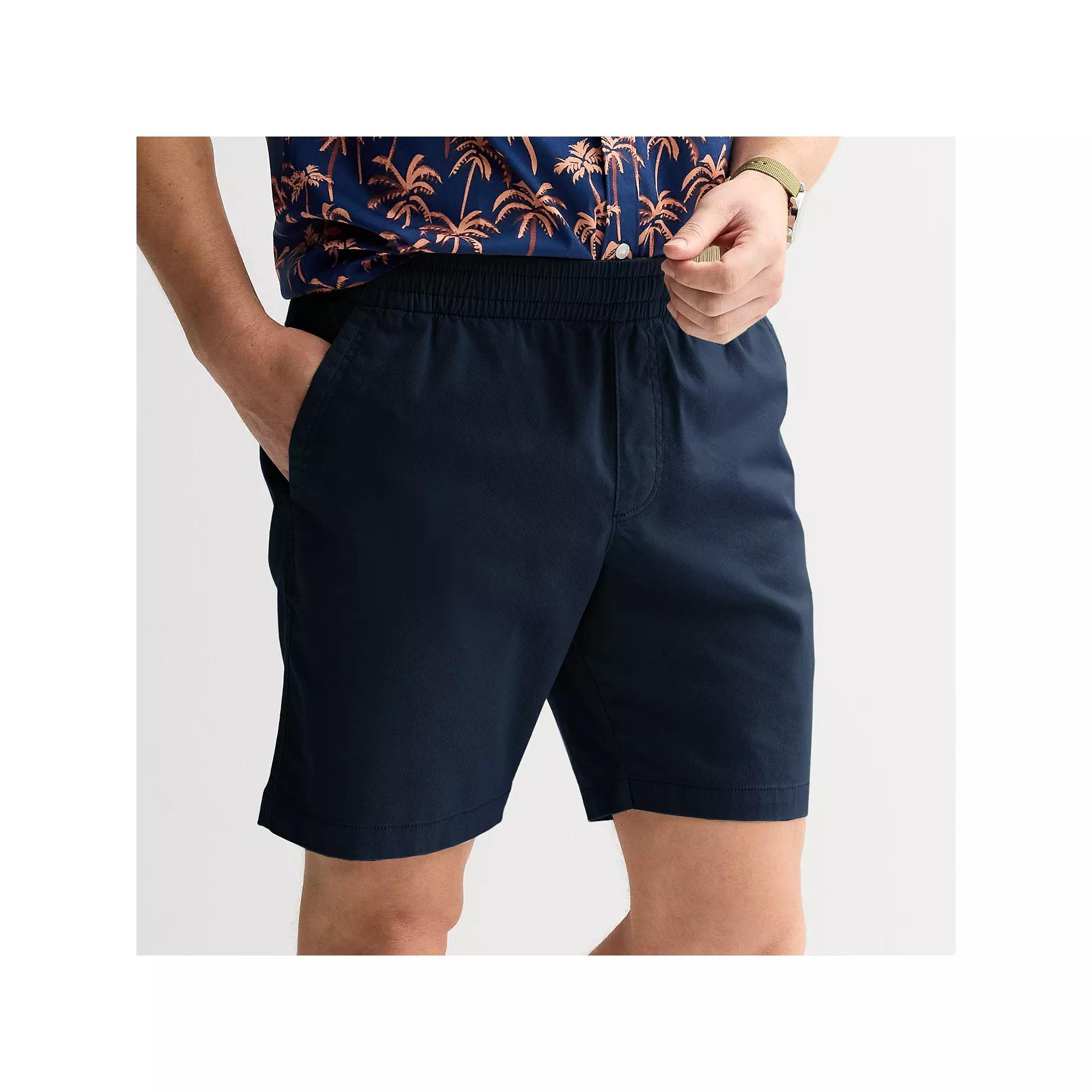 Mens Sonoma Goods For Life 8-in. Pull-On Shorts Dark Blue Product Image