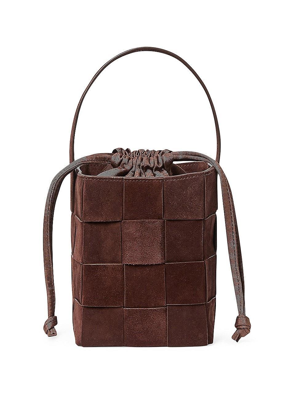 Womens Laith Woven Suede Bucket Bag Product Image